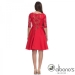 vestido rojo espalda encaje